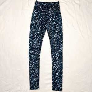 Beyond Yoga Lux Droplets Polka Dot Legging High Waisted Small Black Blue